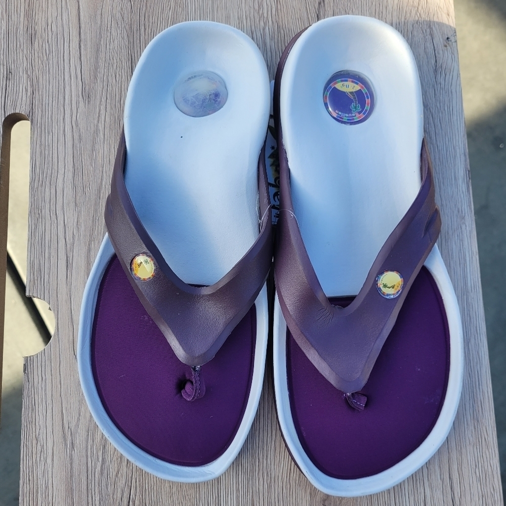 Men's Hawaiian Jellys Slide Thong Flat Sandals Sz 8